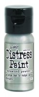 Brushed pewter Distress Paint Flip Cap Bottle - Tennsilverfärgad akrylfärg från Tim Holtz 29 ml