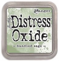 Bundled sage distress oxide ink - Salviagrön hybriddyna med dye- och pigmentbläck från Tim Holtz / Ranger ink