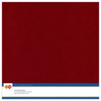 BURGUNDY wine red Linen Cardstock 30,5x30,5 cm (10pcs) - Vinröda papper från Card Deco