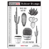 FÖRBESTÄLLNING - Cacti rubber stamp set - Stämpelset med kaktusar från Darkroom door 17*11 cm