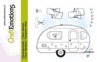 CAMPING CARAVAN clear stamp set - Stämpelset med husvagn från Craft Emotions 6x7 cm