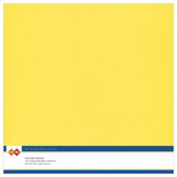 CANARY YELLOW Linen Cardstock 30,5x30,5 cm (10pcs) - Gula papper från Card Deco