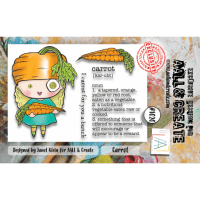 CARROT girl text clear stamp set from AALL & Create A7