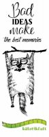 Cat Horace rubber stamp - En stämpel med en katt som hänger i ett träd, från KatzelKraft