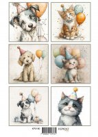CATS AND DOGS DIE CUT SHEET - KLIPPARK från REPRINT A4