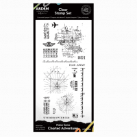 CHARTED ADVENTURES clear stamp set - Stämpelset från Arden creative studio 10x20 cm