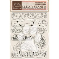 Christmas Borders With Leaves Create Happiness Christmas Plus Clear Stamps - Stämpelset från Vicky Papaioannou Stamperia