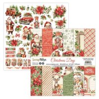 Christmas Day paperset 12 vl+cut out elements from ScrapBoys 250 g 30,5cmx30,5cm