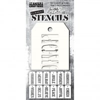 CHRISTMAS ELEMENT WORD STENCIL SET from Tim Holtz Stamper's Anonymous