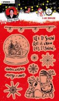 X-mas snowglobe Christmas Essentials nr.83 clear stamp set - Stämpelset med jultema från Art by Marlene Studio Light A5