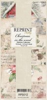 Christmas in the Wood Slimline Paper Pack - Avlånga mönsterpapper med jultema från Reprint 10x21 cm