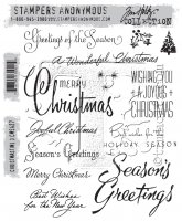 PRE-ORDER - Christmastime 3 cms427 text rubber stamp set from Tim Holtz / Stamper's Anonymous