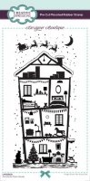 CHRISTMAS TOWN HOUSE DL rubber stamp - Stämpel med ett julhus från Designer Boutique Creative Expressions
