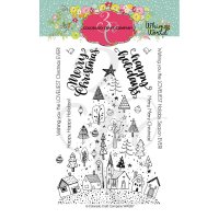 PRE-ORDER - Christmas town tree clear stamp set from Colorado Craft Company 10*15 cm