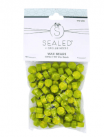 CITRINE yellow-green Wax Beads (100pcs) - Gröngula sigillvaxpärlor från Spellbinders