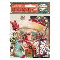Classic Christmas (35pcs) Ephemera - Utstansade dekorationer med jultema från Stamperia