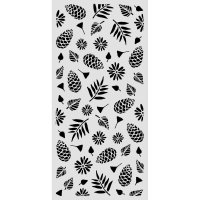 PINECONES CLASSIC CHRISTMAS stencil - Schablon med kottar från Stamperia 12x25 cm