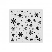 SNOWFLAKES christmas stencil - Schablon med snöflingor från Stamperia 12x12 cm