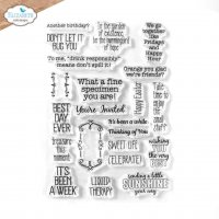 PLAYFUL SENTIMENTS clear stamp set from Elizabeth craft designs