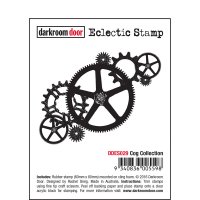Cog collection eclectic rubber stamp - Stämpel med kugghjul från Darkroom Door 6*8 cm
