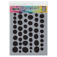 Coins LARGE stencil ovalish circles from Dylusions Ranger ink