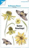 Coneflower - Echinacea clear stamp set - Stämpelset med blommor från Joy! Crafts A6