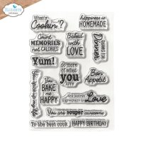 IN THE KITCHEN SENTIMENTS clear stamp set from Elizabeth craft designs