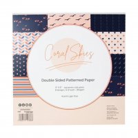 CORAL SKIES ocean summer paper pad 6x6 - Mönsterpapper med sommar- och havstema från Tonic Craft Perfect Paper Pad 15x15 cm