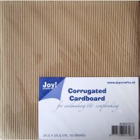 Corrugated cardboard 12*12- 10 st ark med naturfärgad wellpapp ca 30*30 cm