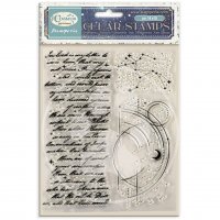 COSMOS CLEAR STAMP SET - Stämplar med rymdentema från Stamperia A5