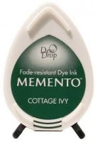 Cottage ivy green dew drop ink - Mörkgrön stämpeldyna från Memento
