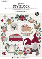Cozy Christmas Die Cut Block Essentials nr.14 - Utstansade julmotiv från Studio Light A4