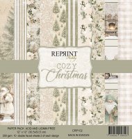 COZY CHRISTMAS paper pad 12x12 - Mönsterpapper med jultema från Reprint 30x30 cm