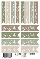 COZY CHRISTMAS Swedish text sticker set - Svenska text-stickers med jultema från Reprint 11x16 cm