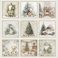 COZY CHRISTMAS tag sheet 12x12 - Klippark med jultema från Reprint 30x30 cm