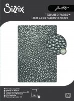 CRACKED LEATHER embossing folder - Embossingfolder med läderlook från Tim Holtz Sizzix A5