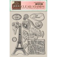 TOUR EFFEL Create Happiness Oh lá lá Clear Stamps from Vicky Papaioannou Stamperia 14x18 cm