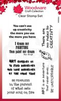 Creative quotes clear stamp set - Stämpelset med engelska texter från Woodware