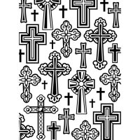 Crosses embossing folder - Embossingfolder med kors från Darice 14,6x10,8 cm