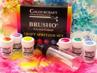Crystal color craft spritzer set - Kit med brushofärger, sprayflaska m m från ColourCraft