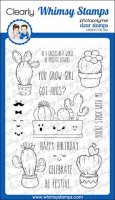 Cute cacti cactus clear stamp set from Whimsy Stamps 10x15 cm