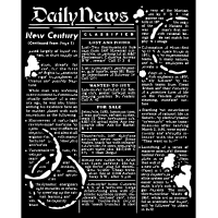 DAILY NEWS Coffee & Chocolate stencil - Schablon med text från Stamperia 20x25 cm