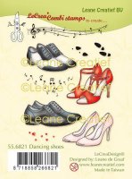 Dancing shoes clear stamp set - Stämpelset med dansskor från LeCrea