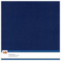 DARK BLUE Linen Cardstock 30,5x30,5 cm (10pcs) - Mörkblå papper från Card Deco