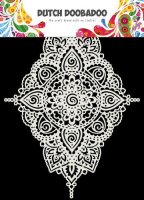 Diamond shaped lace stencil - Schablon från Dutch Doobadoo A5
