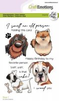 Dogs 1 Carla Creaties clear stamp set - Stämpelset med hundar från Craft Emotions A6