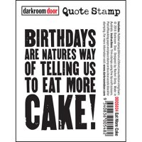 FÖRBESTÄLLNING - Eat more cake rubber stamp - Stämpel om att äta tårta från Darkroom Door 8,4*5,9 cm