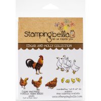 PRE-ORDER - Farm birds rubber stamp set from Stamping Bella
