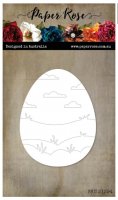 Eggshape landscape scene die - Landskapsstansmall i äggform från Paper Rose 7,5x9,6 cm