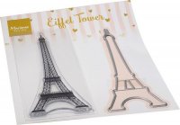 Eiffel tower stamp and die set - Stämpel och stansmall med eiffeltornet från Marianne Design 12x15 cm